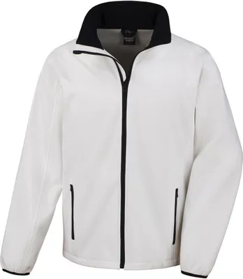Produktbild von Result Core R231M | Herren Printable Soft Shell Jacket - Farbe: White/Black - Größe: 3XL