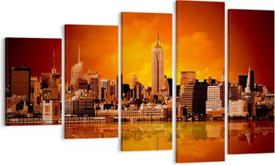 Produktbild von Bild auf Leinwand - Leinwandbild - Amerika architektur straße tourismus - 100x60cm - Wand Bild - Wanddeko - Leinwanddruck - Bilder - Kunstdruck - Leinwand bilder - Wandkunst - EG100x60-2118