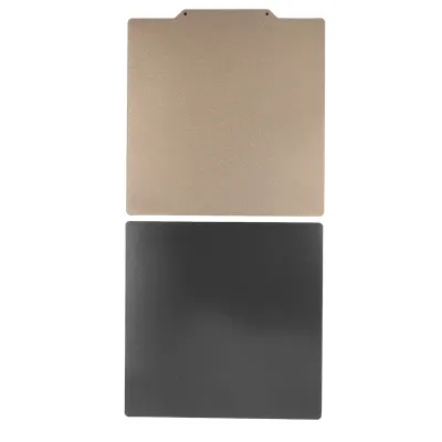 Image de Plateau d'impression 3D 350 x 350 mm, motif strass PEO, texture PEI, double plateau de construction magnétique en acier à ressort pour Voron