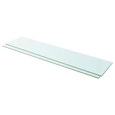 Zdjęcie produktu dla vidaXL Półki 2 szt. szkło przezroczyste 110x25 cm