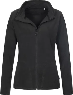 Image de Absolute Apparel - Polaire fermeture éclair sur toute la longueur pour femme - Active AB297 (L) (Noir)