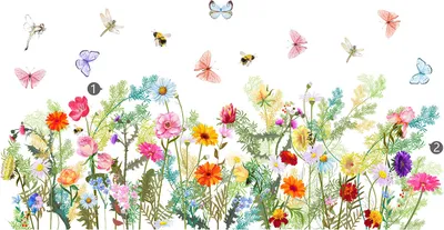 Produktbild von Fensteraufkleber Blumen Iris Frühling Anti-Kollision Fensterfolie