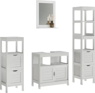 Produktbild von Badmöbel-Set Vicco Vilda Weiß 4 Teile, Model 56278
