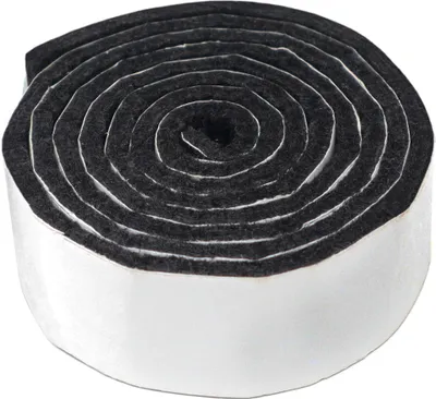 Produktbild von Adsamm® | selbstklebendes Filzband zum Zuschneiden | 24x1000 mm | Schwarz | Rolle | 3.5 mm starker selbstklebender Filzzuschnitt in