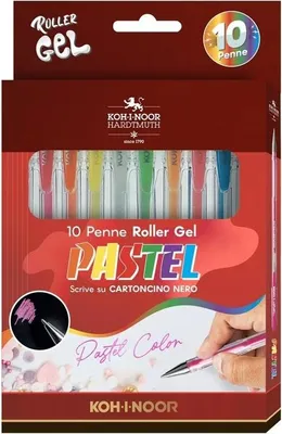 Zdjęcie produktu dla Długopisy żelowe pastel 10 kolorów