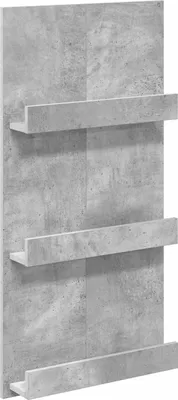 Image de vidaXL Étagère à magazines Béton Gris 51 x 11 x 102 cm Bois composite