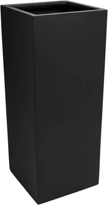Produktbild von VIVANNO Pflanzkübel Fiberglas BLOCK Säule, Anthrazit matt - 40x40x100 cm