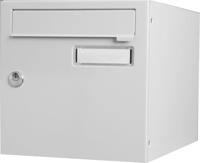 Image de Boîte aux lettres normalisée 1 porte extérieur RENZ acier gris brillant