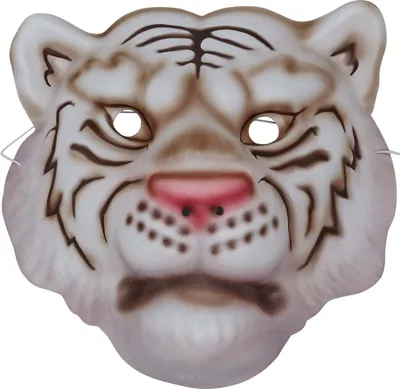 Produktbild von Mottoland 64032 - Weißer Tiger Maske, mit Gummiband, Kinder Kostüm Zubehör