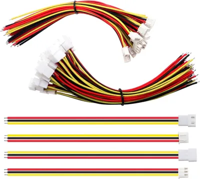 Immagine prodotto di 20 coppie di connettori JST XH 2,54 a 3 pin con cavo da 150 mm 22AWG – maschio e femmina – ideali per progetti elettronici, batterie LiPo, droni e modellismo RC