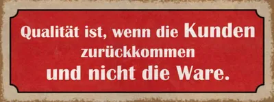Produktbild von vianmo Holzschild 10x27 cm Qualität ist Kunden zurückkommen Spruch Zitat
