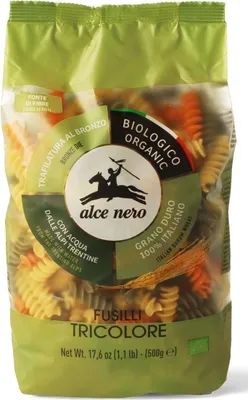 MAKARON (SEMOLINOWY TRÓJKOLOROWY) ŚWIDERKI BIO 500 g - ALCE NERO