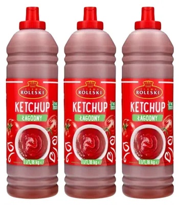 Produktbild von Roleski Ketchup mild 3x 1L - Tomatenketchup ohne Konservierungsstoffe