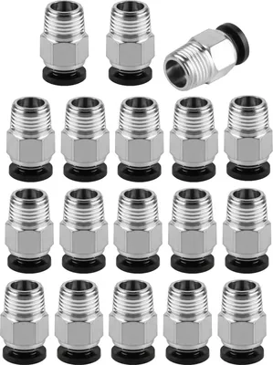 Produktbild von 3Dman PC4-M10 Male Straight Pneumatic PTFE Tube Push In Quick Fitting Connector for E3D V6 Long Distance Bowden Extruder 3D Printers-18pcs