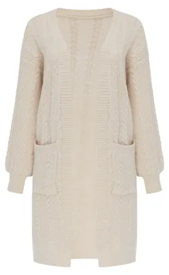 Image de Gilet en tricot pour femme SIDONA - beige, taille S
