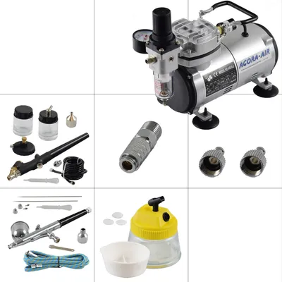 Produktbild von Agora-Tec® Airbrush Komplett-Set EXPERT II.1