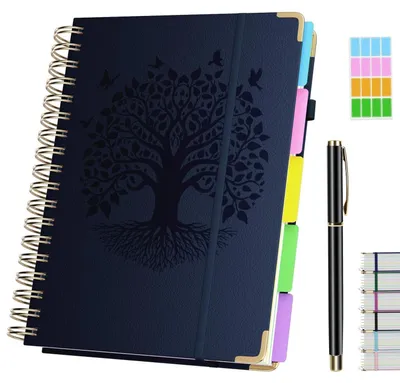 Productafbeelding van Notitieboekje B5, geruit, met pen, 320 pagina's, 100 g/m² papier, marineblauw, 19 x 25 cm