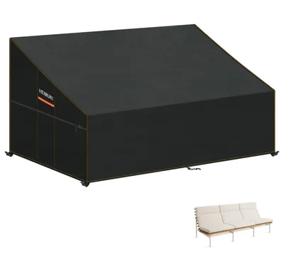 Immagine prodotto di Copertura per mobili da giardino, dimensioni 225x99x80/40 cm, impermeabile, resistente ai raggi UV, antivento, realizzata in tessuto Oxford 420D