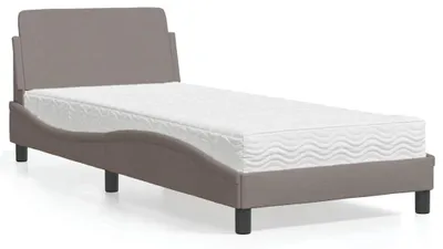 Produktbild von vidaXL Bett mit Matratze "Dover" Taupe 80x200 cm Stoff