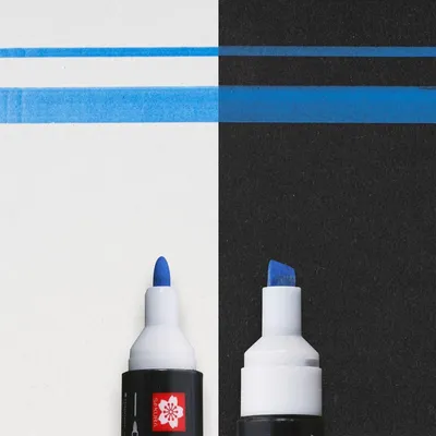 Image de SAKURA Marqueur permanent Permapaque 2 pointes bleu