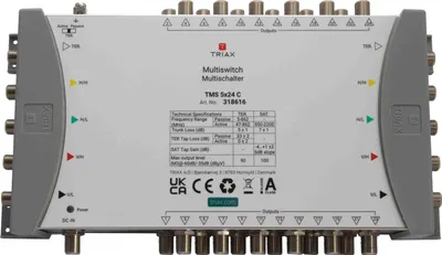 Image de Multicommutateur en cascade TRIAX, 5 entrées/24 sorties, sans bloc d'alimentation, 1 pièce.