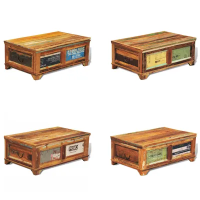 Produktbild von vidaXL Couchtisch mit Stauraum Vintage Altholz - Tisch - Tische - Couchtisch - Couchtische