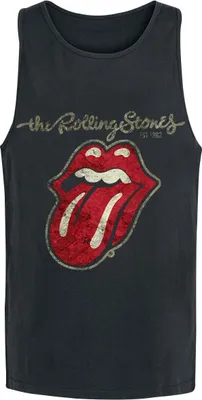 Produktbild von The Rolling Stones Tank-Top Herren Plastered Tongue schwarz M
