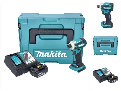 Zdjęcie produktu dla Makita DTD 172 RF1J akumulatorowy klucz udarowy 18 V 180 Nm 1/4" bezszczotkowy + 1x akumulator 3,0 Ah + ładowarka + Makpac