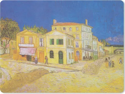 Produktbild von MuchoWow® Mauspad Mousepad Das gelbe Haus - Vincent van Gogh 23x19 cm - Mousepads - Maus Mat - Pad - Mausunterlage - Schreibtischunterlage - Mauspad