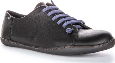 Produktbild von Camper Peu M Abriebfeste elastische Walking Ledersneaker in Schwarz – 8M/9W UK - 42 EU - 9M/11W US / Black