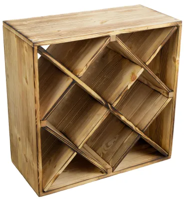 Produktbild von grosses Weinregal geflammt 52 x 52 "Raute"