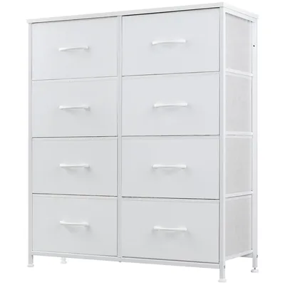 Produktbild von Sweetcrispy Kommode mit Stoffschubladen , Chest of Drawers mit 8 schubladenschrank, kommode schlafzimmer schubladen schrank，Stoffkommode drawer