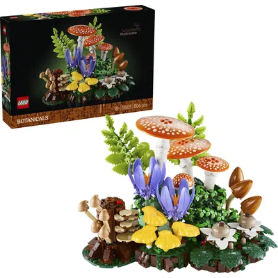 Produktbild von LEGO Botanicals Waldpilze - Künstliches Pflanzen Set für Erwachsene - inkl. Fliegenpilz & Kunstblumen für Wohnzimmer- oder Schlafzimmer Deko - DIY Geschenkidee - 11505
