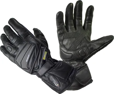 Obrázek produktu pro Rukavice moto DETROIT kožené dlouhé černé - XXL