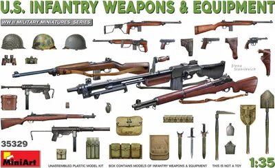 Produktbild von MiniArt 35329 U.S. Infantry Weapons & Equiment Waffen Modell Bausatz 1:35 in