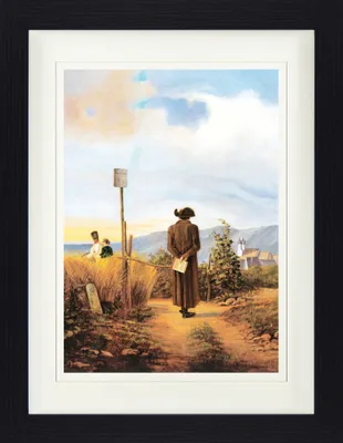 Produktbild von Carl Spitzweg Gerahmtes Bild Mit Edlem Passepartout | Wand-Bilder | Im Bilderrahmen - Der Verbotene Weg, 1840 (40 x 30 cm)