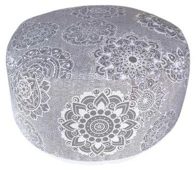 Image de Coussin de méditation, 32x16 cm, en coton et garni de son de sarrasin, de forme ronde, idéal pour la méditation