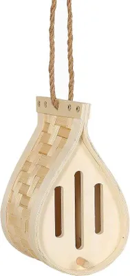 Image de Hôtel à insectes en bambou pour une intégration naturelle dans le jardin 21 x 13 x 135 cm