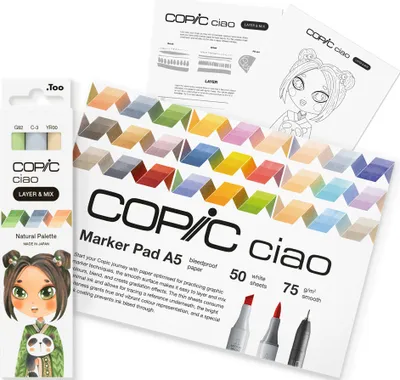 Imagen del producto de Copic 220750209, rotulador "LAYER & MIX Manga Starter Set", color natural