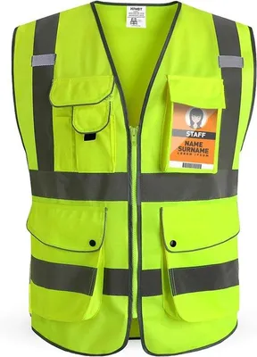 Zdjęcie produktu dla Kamizelka odblaskowa - żółta - rozmiar 3XL - dla mężczyzn