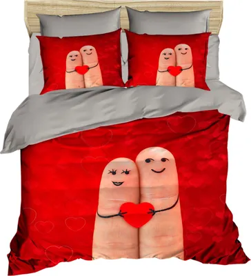 Image de L'Essentiel Linge de Maison, 201, King-Size-Bettbezug-Set (FR), 100 % POLYESTER-MICROSATIN, Rot, 240 x 220 cm