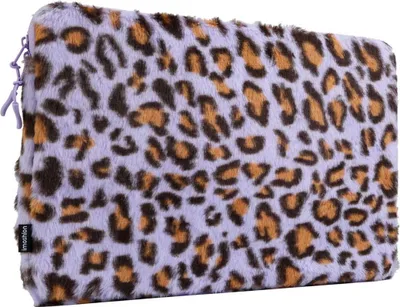 Produktbild von imoshion Fluffy Laptop Hülle 15-16 Zoll - Laptop Sleeve - Leopard Lilac