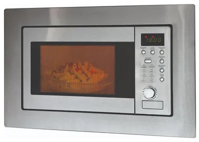 Produktbild von Bomann MWG 2215 EB Einbau-Mikrowelle, Edelstahldekor, 800 Watt, 20 l Volumen, 46,5 cm Breite, Auftauautomatik, Grillfunktion