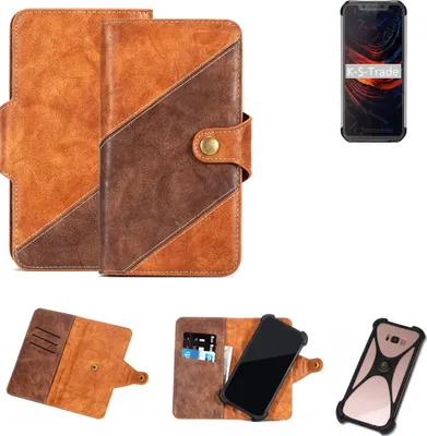 Produktbild von K-S-Trade Handyhülle Schutzhülle Bookstyle Case Wallet-Case kompatibel mit Blackview BV9600 Pro (2019) Cover Klapphülle Kantenschutz Smartphone
