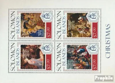Produktbild von Briefmarken Salomoninseln 2014 Mi 2397-2400 Kleinbogen (kompl. Ausg.) postfrisch Weihnachten