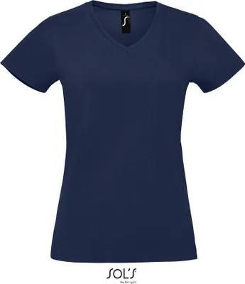 Immagine prodotto di SOLs 02941 | Maglietta donna Imperial - Scollo a V - Colore: French Navy - Taglia: S