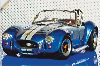 Produktbild von ARTland Wandbild, selbstklebend Shelby Cobra blau Größe: 30x20 cm