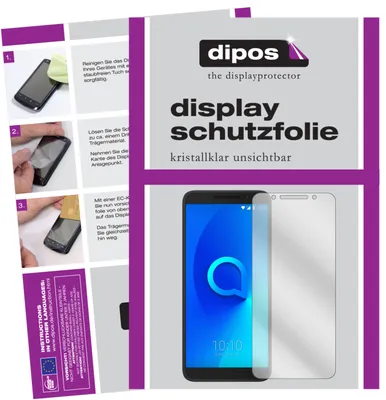Produktbild von 2x Schutzfolie für Alcatel 3 klar Displayschutzfolie Folie Display Schutz dipos