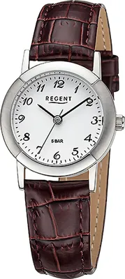 Produktbild von Regent Damen Uhr Lederarmband Leder Armbanduhr Analog braun URF1443