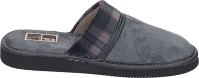Produktbild von Manitu Herren Hausschuh Pantoffel kariert Karo Muster, Größe:44 EU, Farbe:Grau
